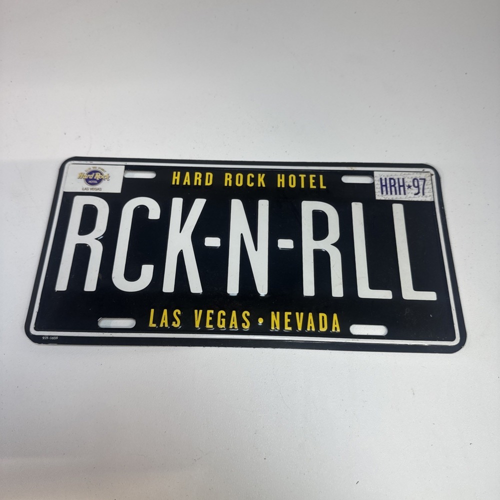 Hard Rock Las Vegas License Plate Tag Front Booster Jackpot Winner
